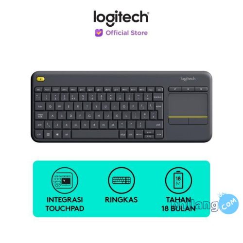 Logitech K400 Plus Wireless Touch Keyboard - Black 920-007165