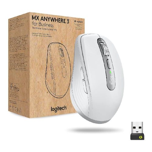 Logitech MX Anywhere 3 for Business Mouse - Pale Grey 910-006217