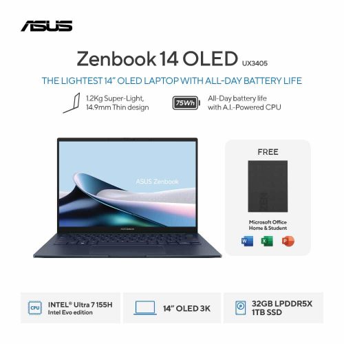 Asus Zenbook 14 OLED UX3405MA-OLEDS713 90NB11R1-M00T70