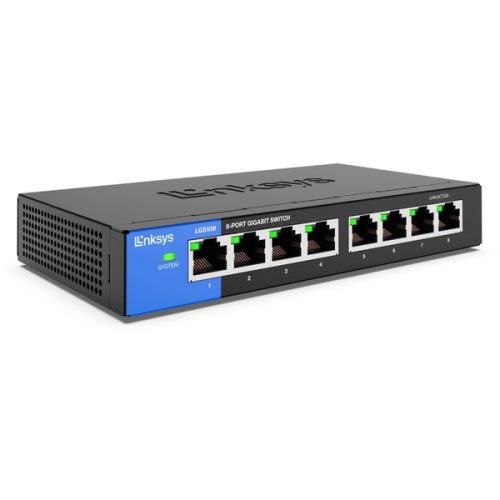 Linksys LGS108 SWITCH, GIGABIT, UNMANAGED, 8-PORT